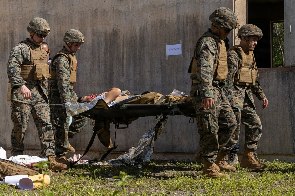 Joint Training: Navy Hospital Corpsmen and Marines Train Together at Bellows
