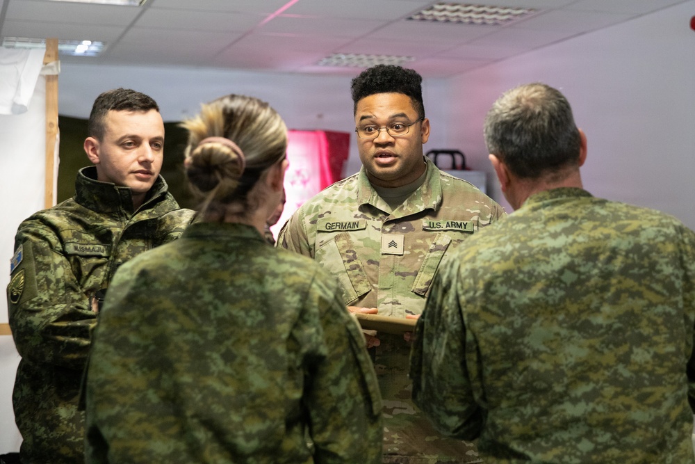 53rd Brigade Support Battalion integrates with Kosovo Security Forces during mass casualty training walk-through exercise