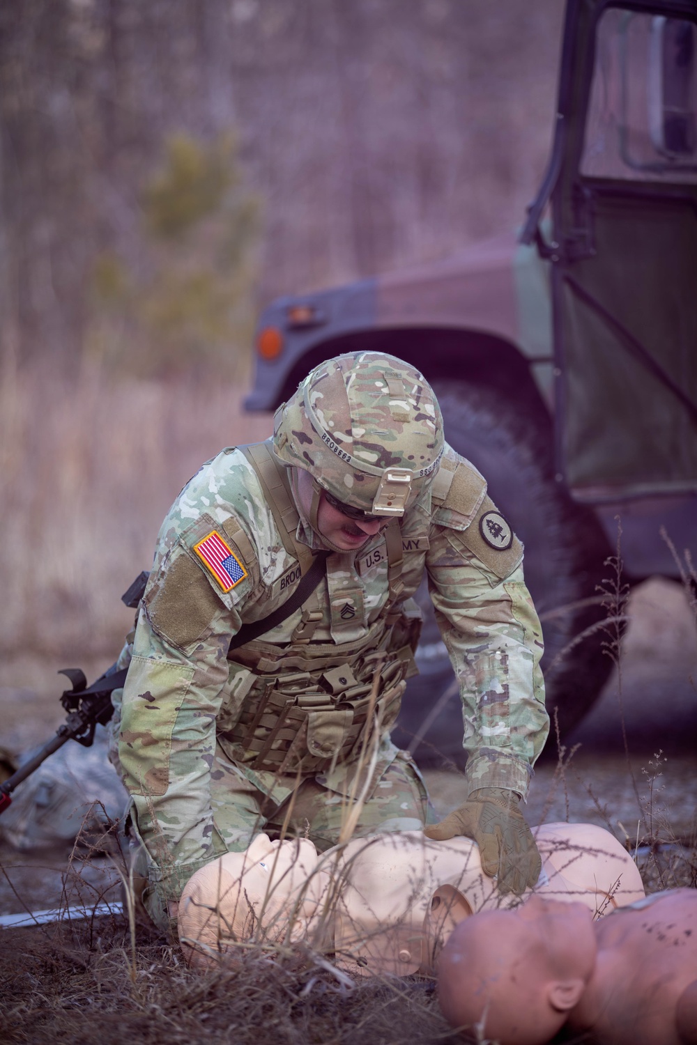 Soldiers compete in 30th Troop Command Best Warrior Competition