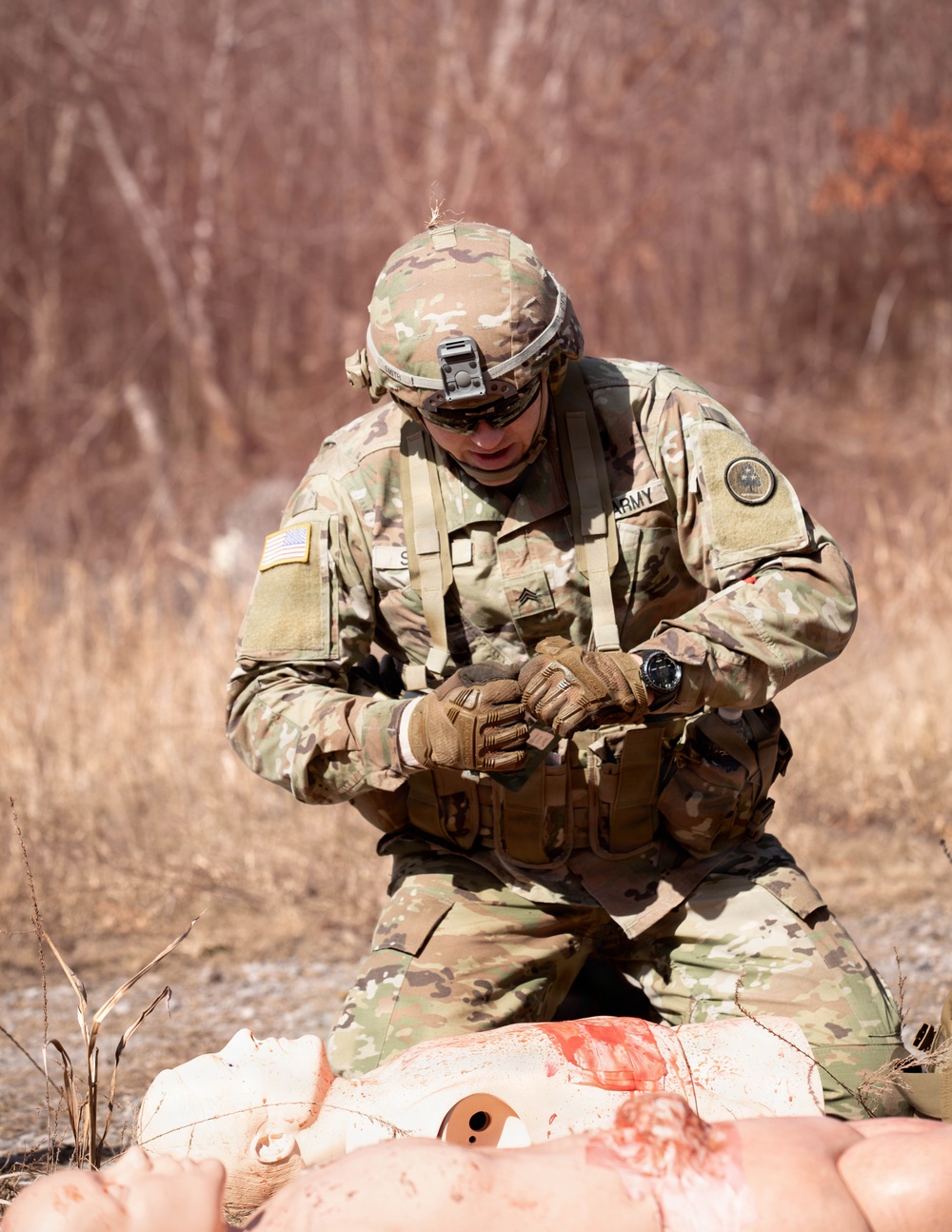 Soldiers compete in 30th Troop Command Best Warrior Competition