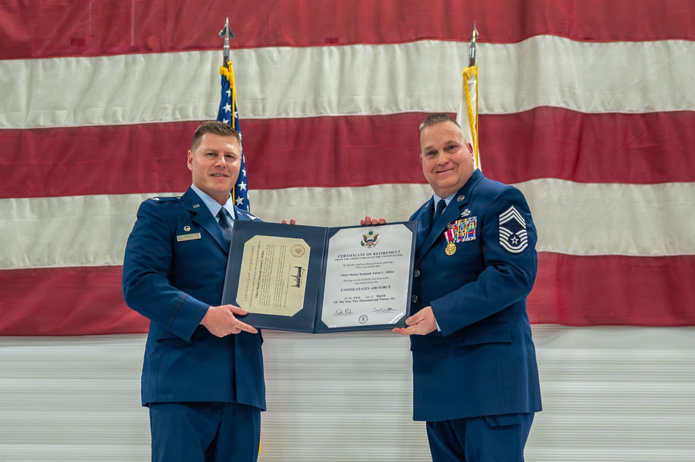 CMSgt Miller Retires After 40 Years of Service
