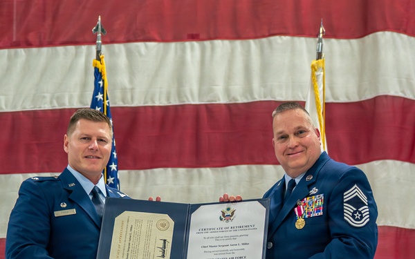 CMSgt Miller Retires After 40 Years of Service