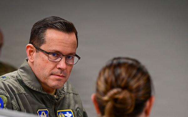 Brig. Gen. Kevin Merrill, 10th Air Force Commander, Conducts Leadership Visit with 513th ACG