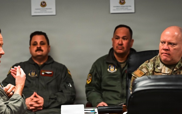 Brig. Gen. Kevin Merrill, 10th Air Force Commander, Conducts Leadership Visit with 513th ACG