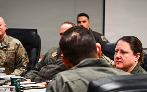 Brig. Gen. Kevin Merrill, 10th Air Force Commander, Conducts Leadership Visit with 513th ACG
