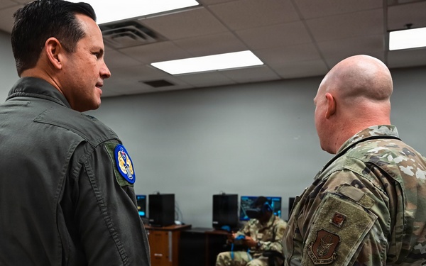 Brig. Gen. Kevin Merrill, 10th Air Force Commander, Conducts Leadership Visit with 513th ACG