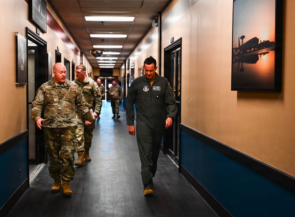 Brig. Gen. Kevin Merrill, 10th Air Force Commander, Conducts Leadership Visit with 513th ACG