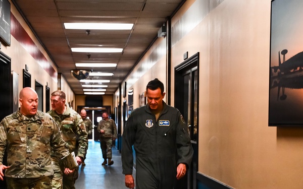 Brig. Gen. Kevin Merrill, 10th Air Force Commander, Conducts Leadership Visit with 513th ACG