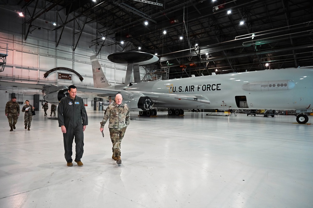 Brig. Gen. Kevin Merrill, 10th Air Force Commander, Conducts Leadership Visit with 513th ACG