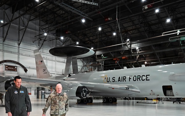 Brig. Gen. Kevin Merrill, 10th Air Force Commander, Conducts Leadership Visit with 513th ACG