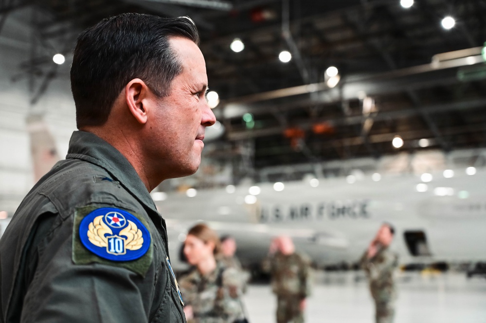 Brig. Gen. Kevin Merrill, 10th Air Force Commander, Conducts Leadership Visit with 513th ACG