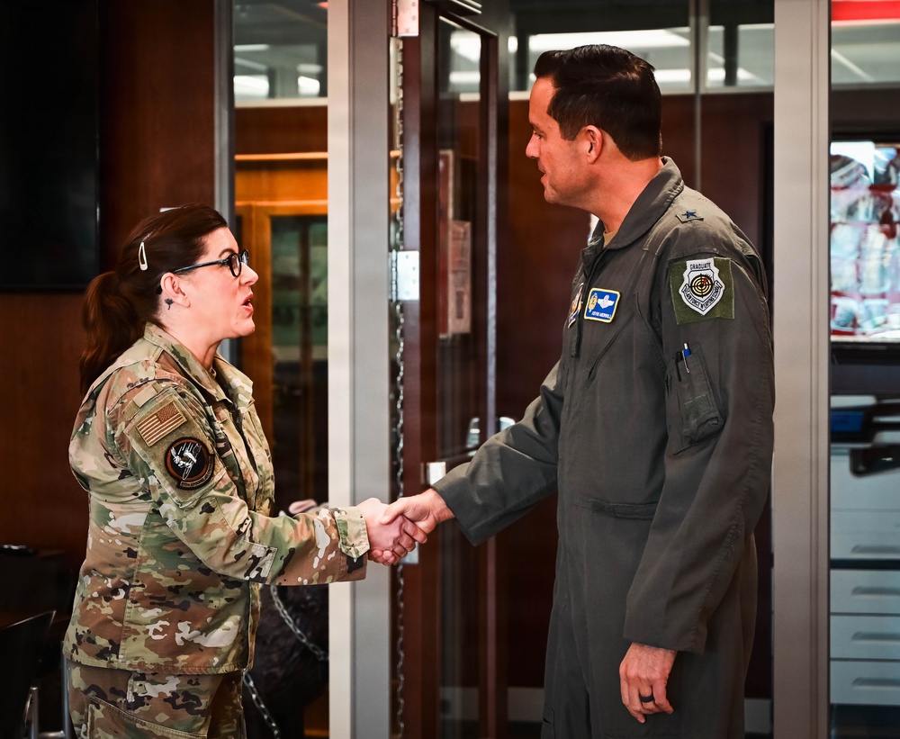 Brig. Gen. Kevin Merrill, 10th Air Force Commander, Conducts Leadership Visit with 513th ACG