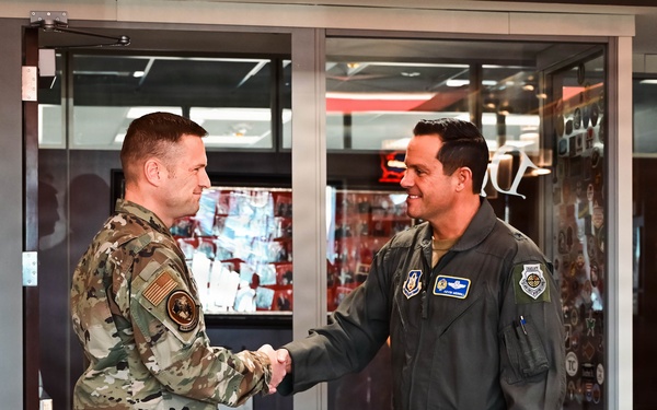 Brig. Gen. Kevin Merrill, 10th Air Force Commander, Conducts Leadership Visit with 513th ACG
