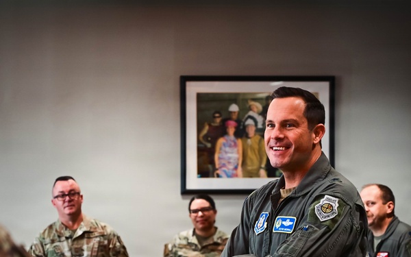 Brig. Gen. Kevin Merrill, 10th Air Force Commander, Conducts Leadership Visit with 513th ACG
