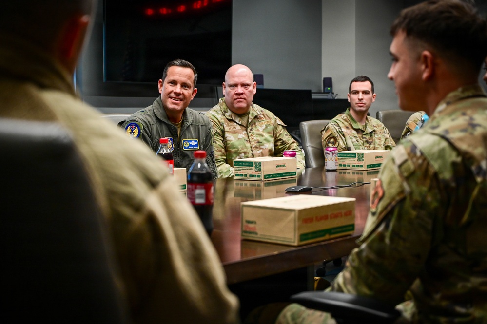 Brig. Gen. Kevin Merrill, 10th Air Force Commander, Conducts Leadership Visit with 513th ACG