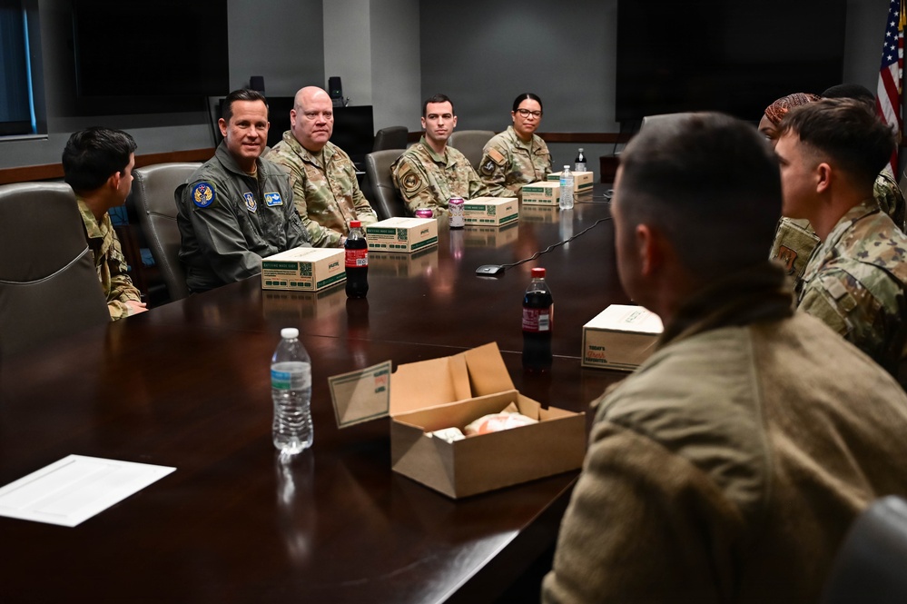 Brig. Gen. Kevin Merrill, 10th Air Force Commander, Conducts Leadership Visit with 513th ACG