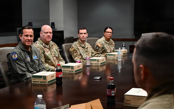 Brig. Gen. Kevin Merrill, 10th Air Force Commander, Conducts Leadership Visit with 513th ACG