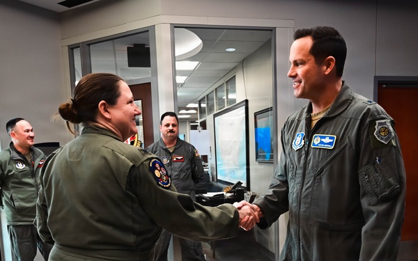 Brig. Gen. Kevin Merrill, 10th Air Force Commander, Conducts Leadership Visit with 513th ACG