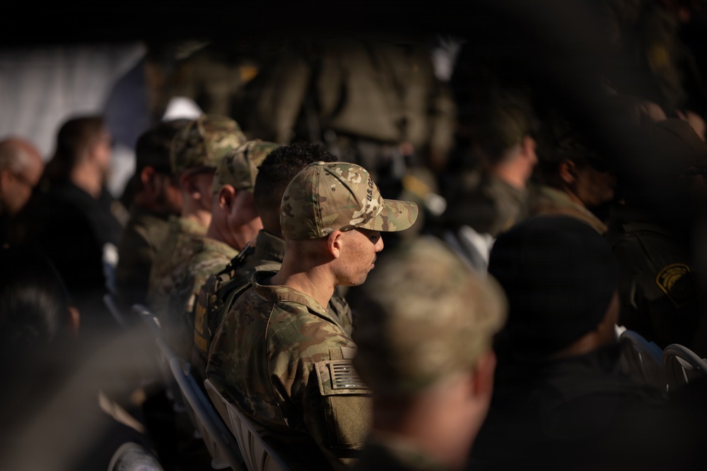 DHS Secretary holds press conference at Arizona border wall