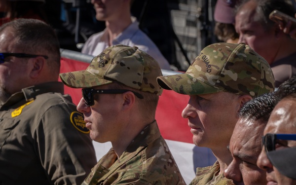 DHS Secretary holds press conference at Arizona border wall