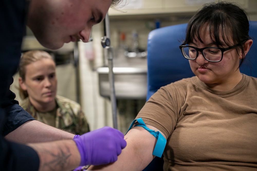 USS Tripoli Conducts Walking Blood Bank Pre-Screenings