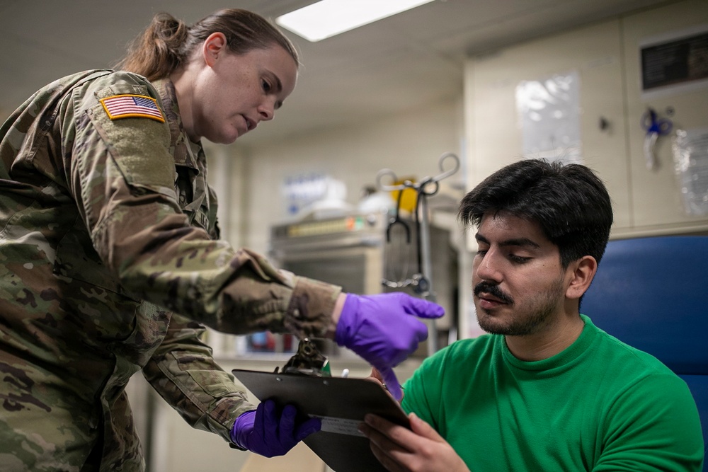 USS Tripoli Conducts Walking Blood Bank Pre-Screenings