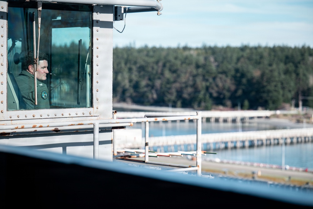 USS Theodore Roosevelt Departs From Indian Island