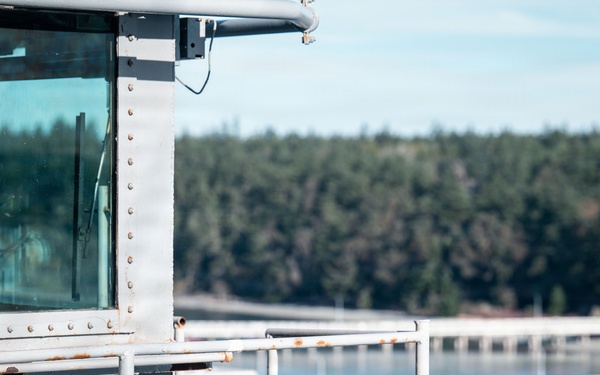 USS Theodore Roosevelt Departs From Indian Island