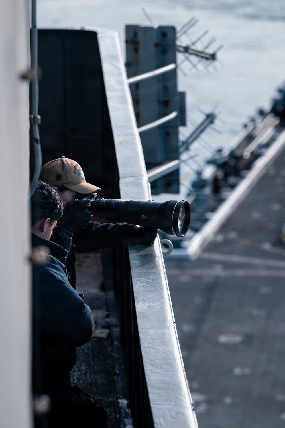 USS Theodore Roosevelt Departs From Indian Island