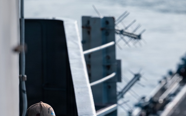 USS Theodore Roosevelt Departs From Indian Island