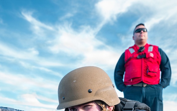 USS Theodore Roosevelt Departs From Indian Island