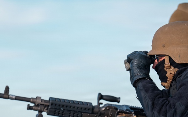 USS Theodore Roosevelt Departs From Indian Island