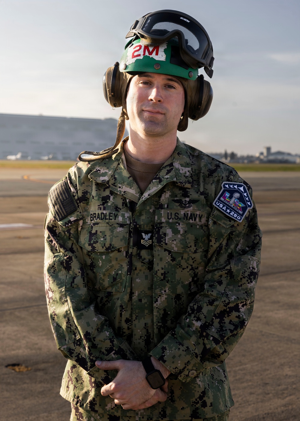 Service Members Prepare Aircraft at Moffett Field for Super Bowl LX Flyover