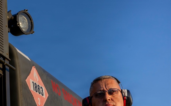 Service Members Prepare Aircraft at Moffett Field for Super Bowl LX Flyover