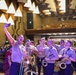 U.S. Naval Forces Europe and Africa Band (Topside Brass Band) play a concert for students and staff of the Mahatma Gandhi Institute Secondary School (MGISS)