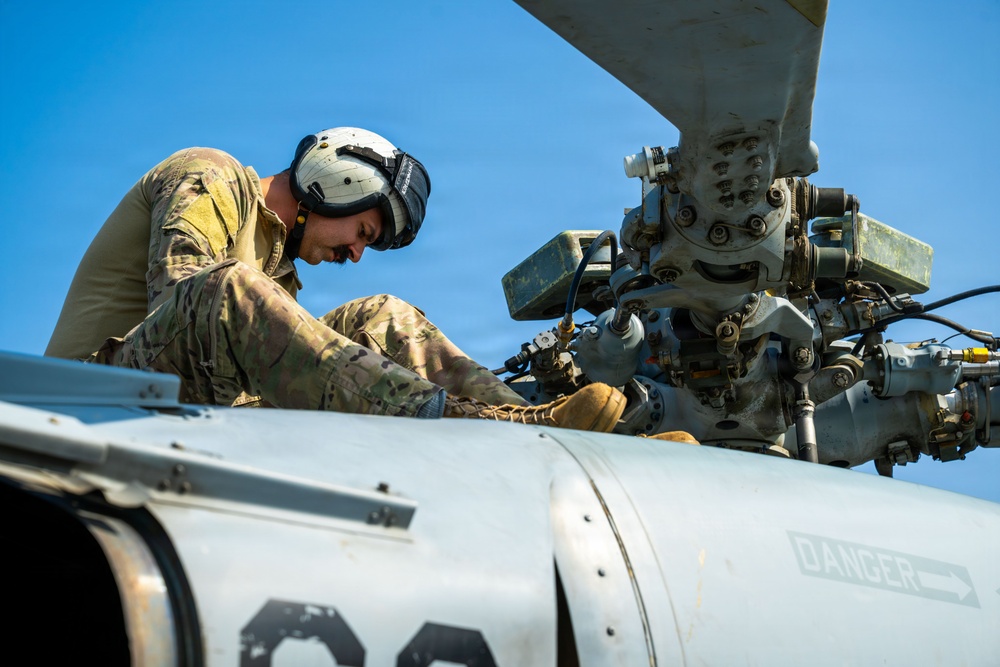 USS Santa Barbara Conducts Flight Operations in the Arabian Gulf