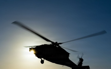 USS Santa Barbara Conducts Flight Operations in the Arabian Gulf