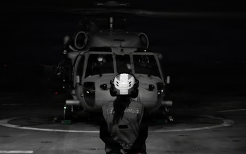 USS Santa Barbara Conducts Flight Operations in the Arabian Gulf