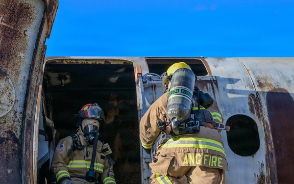 165 AW fire protection specialists assess readiness during wing-wide employment exercise