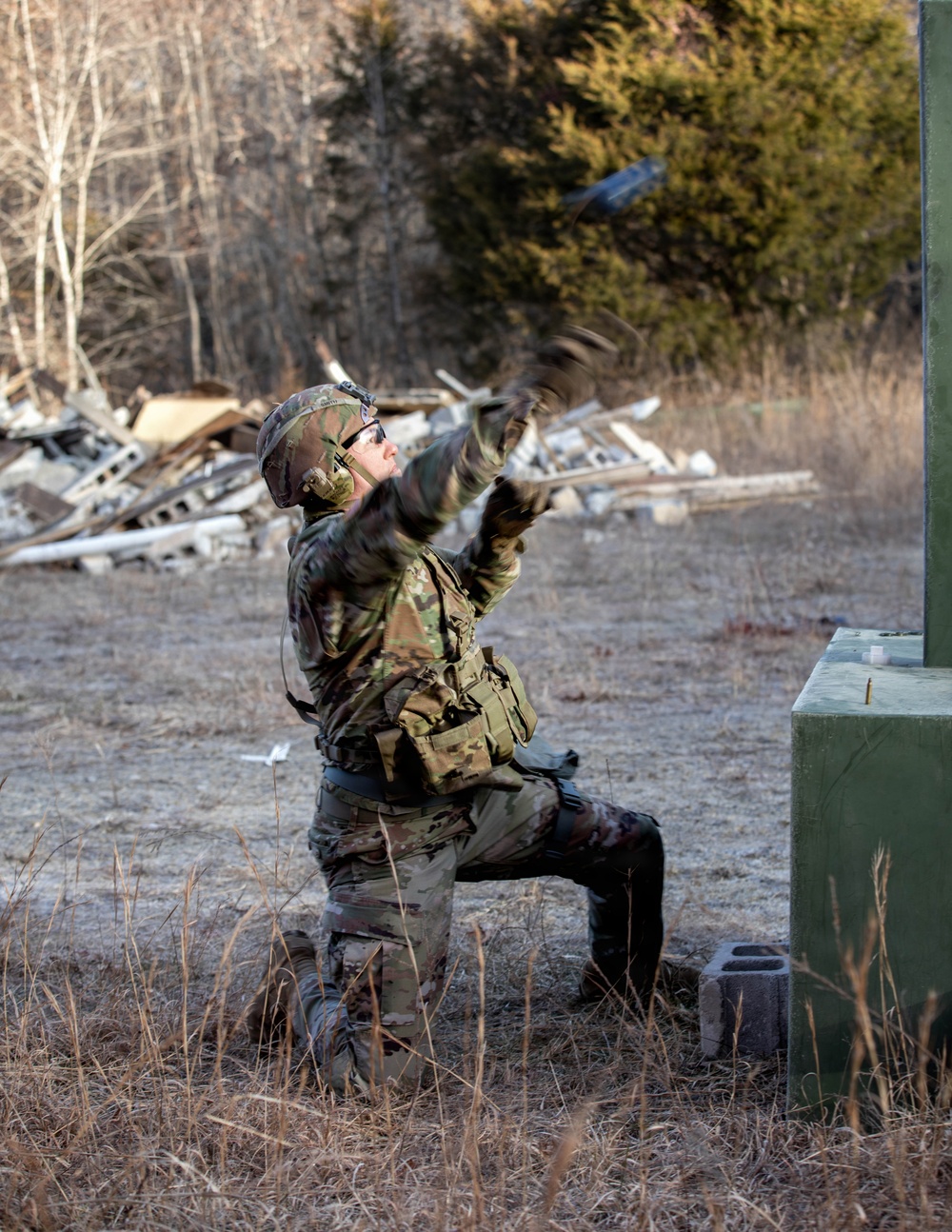 Soldiers compete in the 30th Troop Command Best Warrior Competition