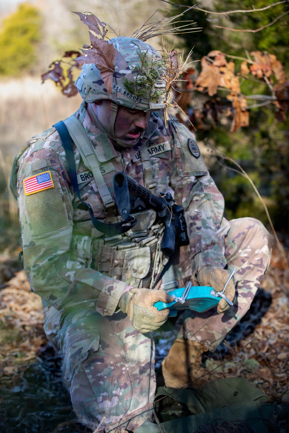 Soldiers compete in the 30th Troop Command Brigade Best Warrior Competition