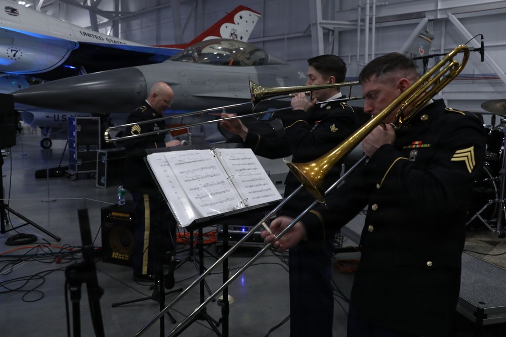 23rd Army Band Members perform at Hill Aerospace Museum