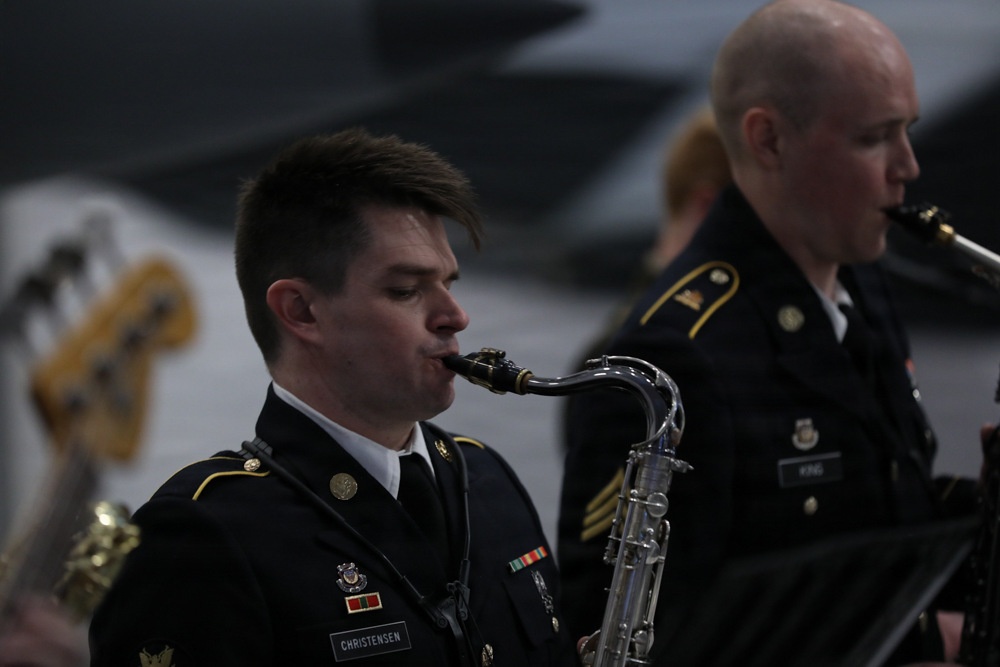 23rd Army Band Members perform at Hill Aerospace Museum
