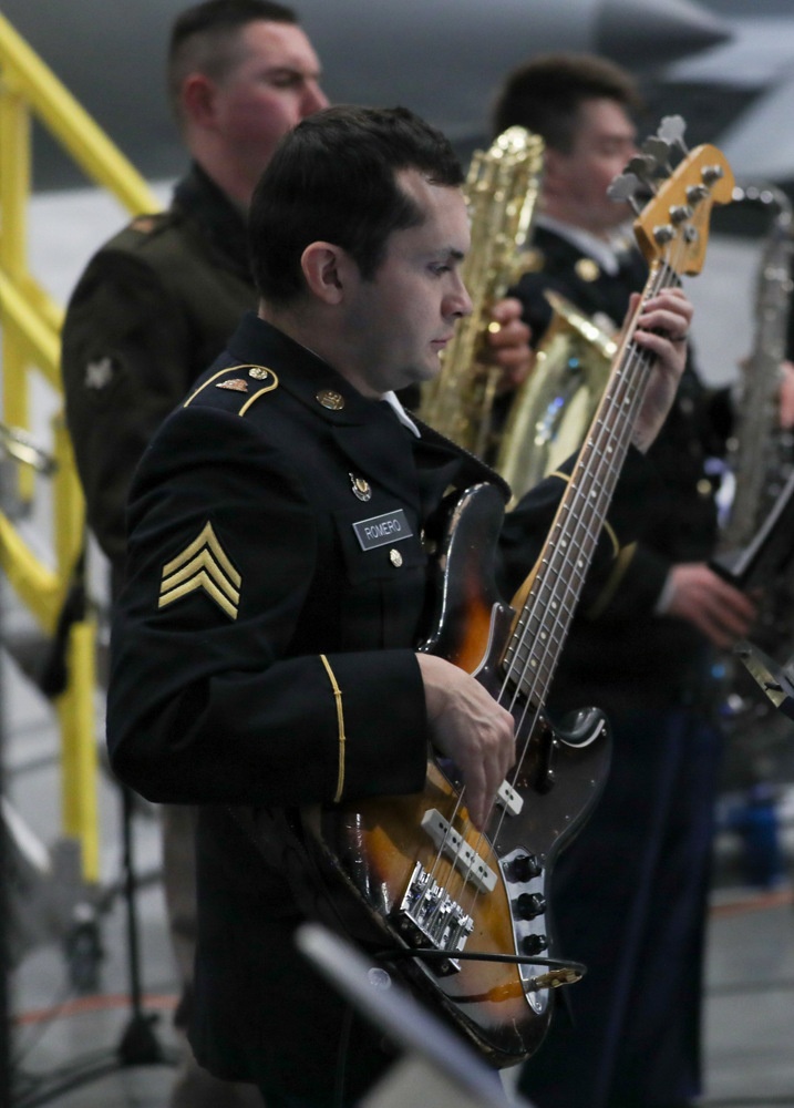 23rd Army Band Members perform at Hill Aerospace Museum
