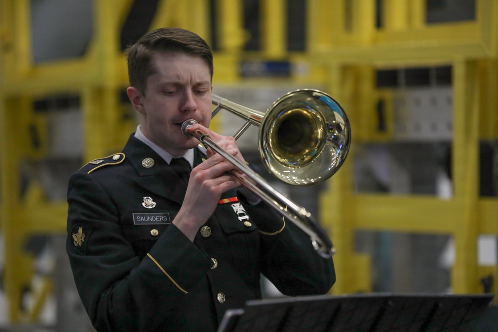 23rd Army Band Members perform at Hill Aerospace Museum