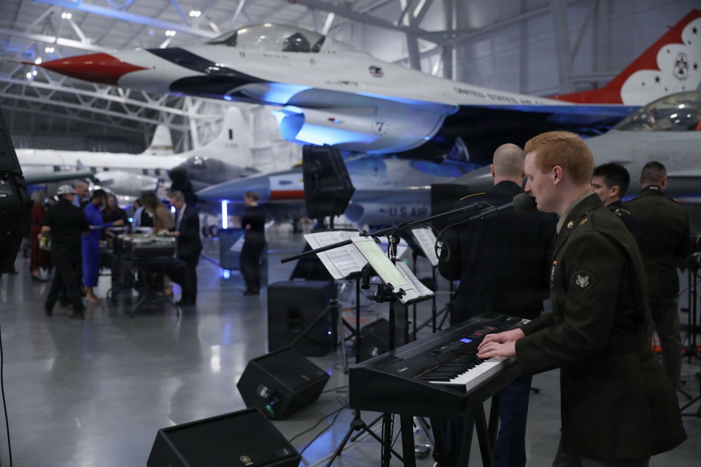 23rd Army Band Members perform at Hill Aerospace Museum