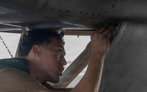 Abraham Lincoln Conducts Routine Maintenance