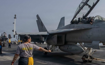 Abraham Lincoln Conducts Routine Operations