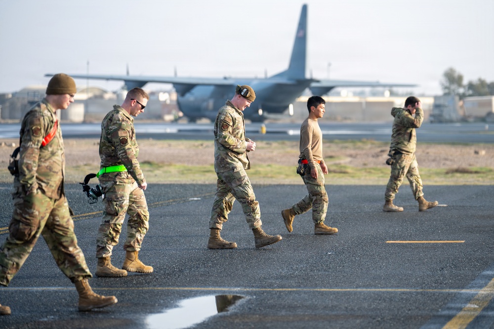 386TH AEW Performs FOD Walk, Recovers A-10C Aircraft After Flight