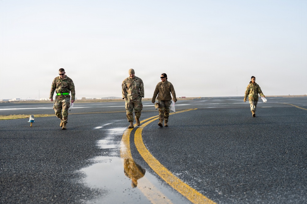 386TH AEW Performs FOD Walk, Recovers A-10C Aircraft After Flight